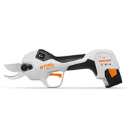 Make pruning effortless with the STIHL ASA 20 Cordless Secateurs. Includes two batteries, ergonomic grip, and 25mm cutting capacity. Buy online from Mower City Albury – servicing Albury-Wodonga region. Comes with 1 x Extra Battery free! Side view
