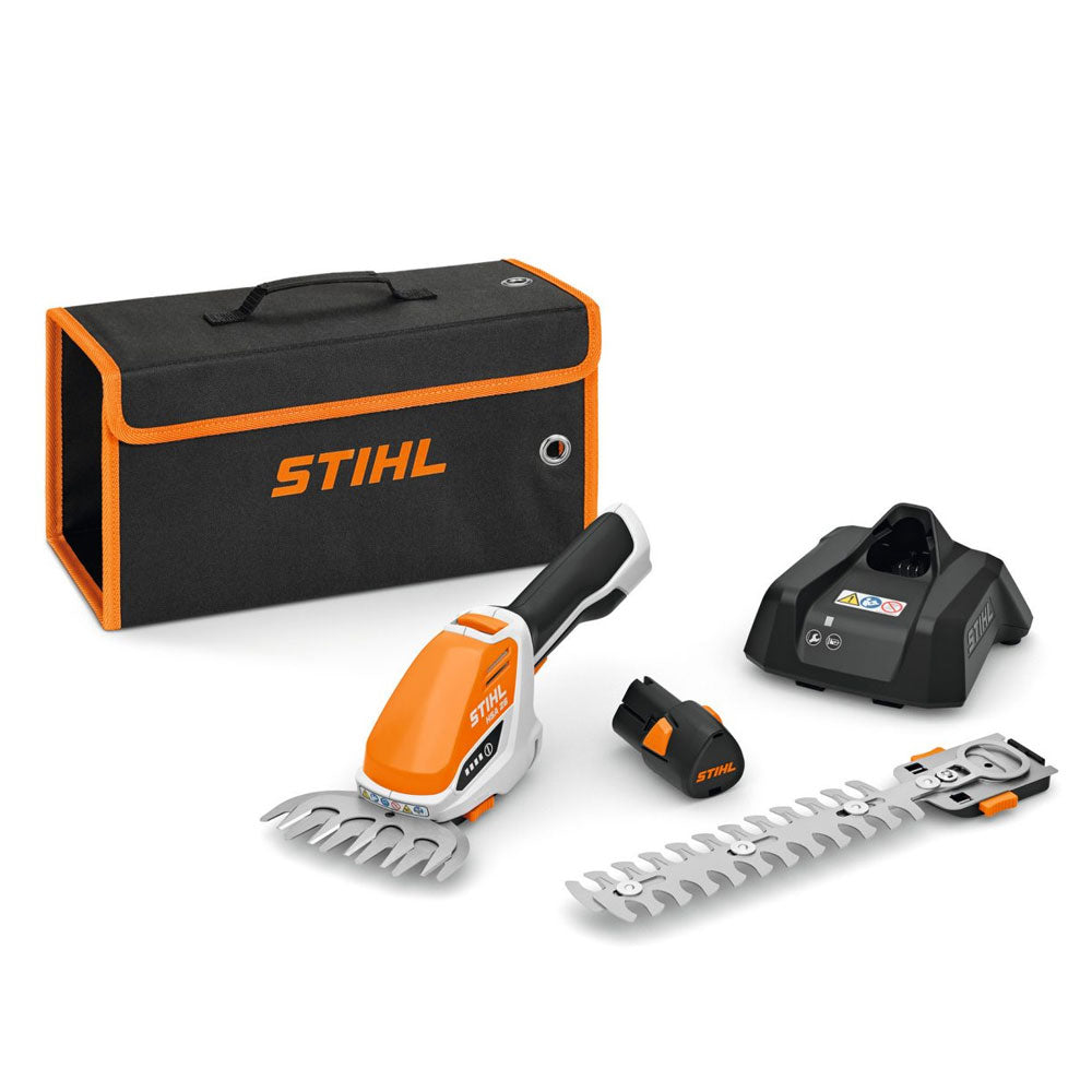 Keep your garden looking sharp with the STIHL HSA 26 Garden Shears Set. Lightweight, cordless, and easy to use for trimming grass or shrubs. Buy online from Mower City Albury – servicing Albury-Wodonga region. kit